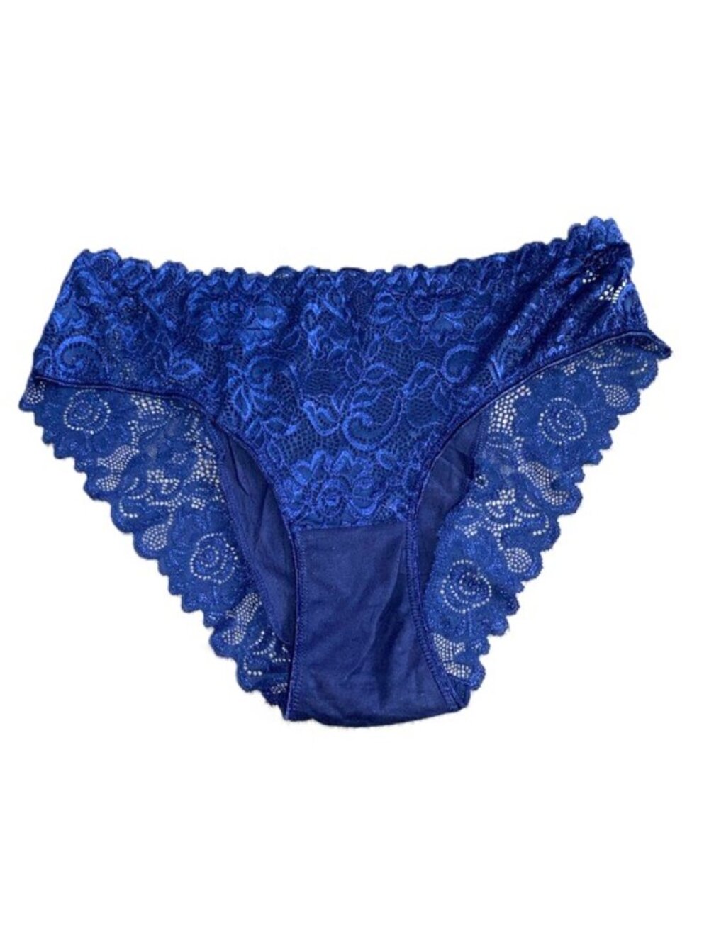 LACE Cotton Royal Blue Panties Womens XXL – NEW